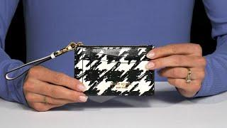 Kate Spade New York Morgan Painterly Houndstooth Embossed Saffiano Coin Card Case SKU: 9913704