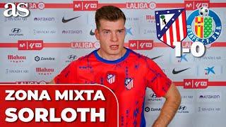 DECLARACIONES  ATLÉTICO 1 - GETAFE 0 | ZONA MIXTA de SORLOTH desde el METROPOLITANO