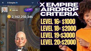 X Empire Airdrop Criteria LEAKED || Your LEVEL is Important (DO THIS IMMEDIATELY YOU SEE THIS)