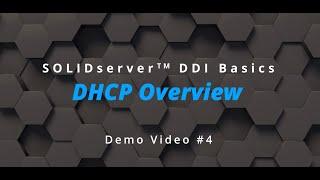 SOLIDserver DDI Basics: DHCP Overview