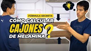 ¿CÓMO CALCULAR MEDIDAS DE CAJONES DE MELAMINA?