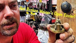 Locksmith Tips & Tricks “Old Weiser Knobs not Unlocking with key, quick lockout open”