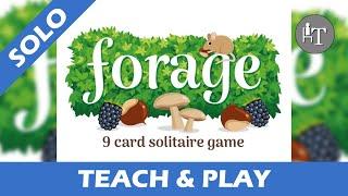 Tutorial & Solo Playthrough PREVIEW of Forage - Solo Board Game