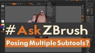 #AskZBrush - "How can I move and pose more then one Subtool without merging the Subtools?"