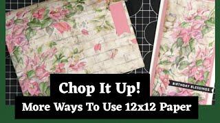 CHOP IT UP! QUICK & EASY Mini Slimline Card & Envelope from 1 Sheet of Patterned Paper