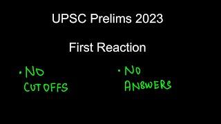 First Reaction : Prelims 2023 - Live Session