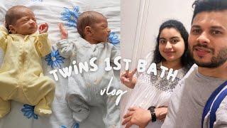 Twins First Massage & Bath at Home