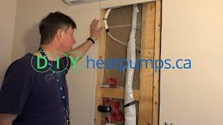 DIYHeatpumps.ca - Mounting a Mr. Cool Air Handler on an internal wall