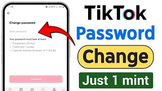 TikTok ka password kaise change kare 2025 | How to Change TikTok Password | TikTok password change