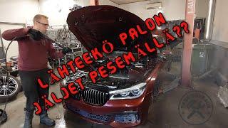 Palanut BMW 740d Part.5 . Lähteekö palon jäljet pesemällä!?