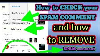 HOW TO CHECK YOUR SPAM COMMENT AND HOW TO REMOVE