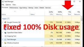 hdd 100 usage windows 10 | Fix 100% disk usage