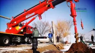 Универсальная крано манипуляторная установка Kanglim KDC 16000 с буровым оборудованием