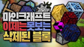 지금은 못보는 마크에서 삭제된 블록들 마인크래프트 (minecraft) [블루위키]