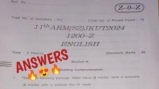 jkbose class 11th English paper 2024 | jkbose class 11th English paper 2024 Z series