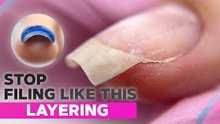 Nail Filing MISTAKE | Thick Nail Plate Alignment | Simple Pastel Nail Art