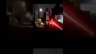 Bro has a light saber