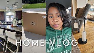 RH Furniture Delivery Day! Arhaus Counter Stool Pickup, Shopping for Lamps, Costco Haul | HOME VLOG