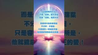 不控制、不分析、不催促，愛是『如其所是』的承接！「當陪伴不再有『應該』：解密最高層次的愛與接納」#愛 #靈性 #修行 #靈修 #覺醒 #感情 #感情 #靈魂