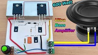 Simple & Powerful Ultra Heavy Bass Amplifier // How to Make Amplifier With TTC5200 // 5  Transistor