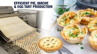  Efficient Pie, Quiche & Egg Tart Production  #bakery #production #pie #quiche #dough #eggtart