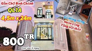 NHÀ ĐẸP Ai CŨNG PHẢI NGƯỚC NHÌN Kế bên Chợ trường họcSHR hoàn công tặng nội thất nhà gần Bình Chánh