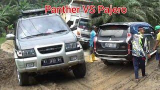 Menang Mahal Pajero Dakar Nyangkut dan Dicundangi Panther saat Melewati Tanjakan Licin