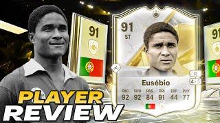 91 ICON EUSÉBIO PLAYER REVIEW - EA FC 25 ULTIMATE TEAM