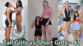 Tall Girls vs Short Girls - 41 | tall woman height comparison | tall girlfriend lift carry