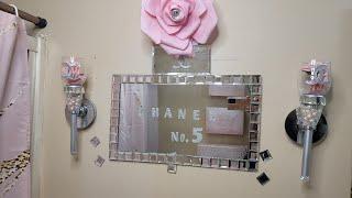 DIY GLAM HOME DECOR 2021/DOLLAR TREE DIY MIRROR DECOR