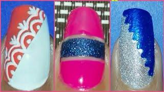 2 minutes nail art designs | simple and easy nail art designs for beginners