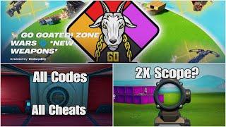 All Cheats and Codes in Go Goated Zone Wars!