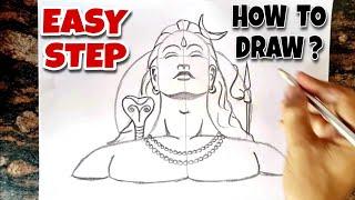 Adiyogi Shiva Statue Drawing || Lord Shiva Drawing || Adiyogi Shiva Drawing