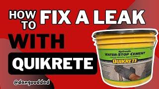 How to Fix a Leak in Concrete Basement Foundation with Quikrete Hydraulic Water Stop Cement