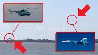  Russian Fighter Jet Tries To Down Ukrainian Helicopter With 30mm Cannon From Close Range