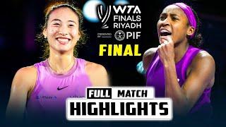 OMG What an Epic Match  Coco Gauff vs Qinwen Zheng Final Highlights - WTA Finals Riyadh 2024 Final