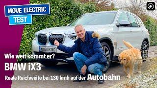 Wie weit kommt der BMW iX3 - der Elektro-SUV bei 130 kmh auf der Autobahn - inkl. Ladekurve