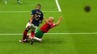 Mbappe speed vs Amrabat tackle 