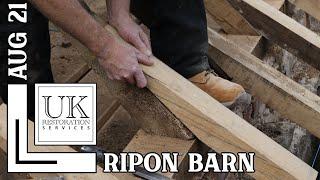 Barn Restoration - Fitting new Oak Roof Rafters