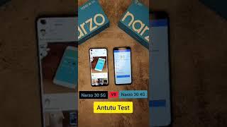 realme narzo 30 5g vs 4g antutu test || tech max || #apple #iphone #samsung #realme #shorts #oneplus