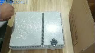 Telkom Indonesia ODP 16 Port Fiber Terminal Box packing with adapter