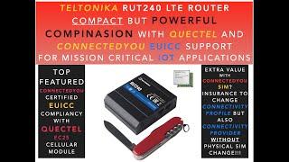 BEST eSIM  ( eUICC )  compliant LTE router for IoT applications