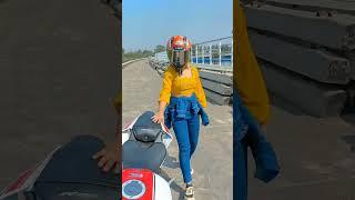 Cute Girl Bike Ride #shorts #short #motovlog #arnablifestyle #youtubeindia  #viral