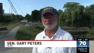 WPBN NBC 7&4 Traverse City: Senator Peters visits Traverse City to see progress of FishPass Project