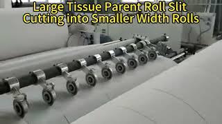 Tissue paper slitting rewinding machine | Tissue rewinder | Tissue paper parent roll slit cutting