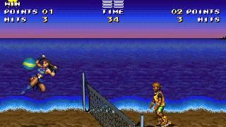 Streets of Rage Remake V5 Volleyball Mode Blaze (SoR3) vs Skate (SoR3)