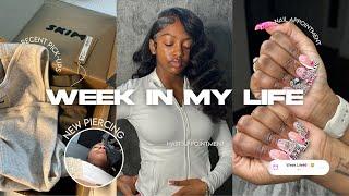 Realistic Week In My Life|WEEKLY VLOG|new piercing,appointments,recent pick-ups|THEMIAAMARI