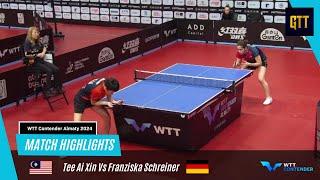 Tee Ai Xin MAS Vs Franziska Schreiner GER | WTT Contender Almaty 2024 Women's Singles Qualifying R2