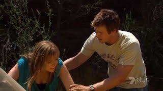 Home and Away (2007): Kit gives birth with Kim's help in the bush