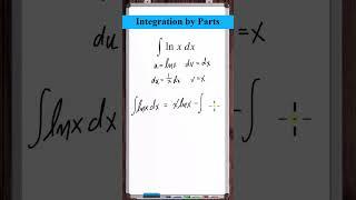 Integration by Parts | y=lnx